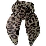 Silke - Sort Tilbehør Black Colour Silketørklæde mini leopard print army