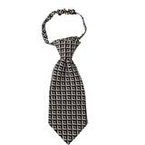 Dolce & Gabbana Herre Tilbehør Dolce & Gabbana Black White Geometric 100% Silk Adjustable Accessory Tie