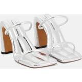 Proenza Schouler Sandaler med hæl Proenza Schouler Square Slide metallic leather sandals silver