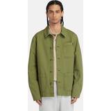 Timberland S Overtøj Timberland Washed Canvas Chore Jacket For Men In Green Green