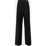 40 - Uld Bukser & Shorts Prada Regular Black Trousers With Logo
