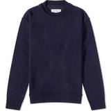 Hør Sweatere Maison Margiela Linen Wool Elbow Patch Knit Navy