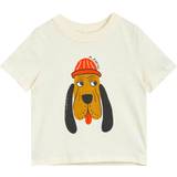 Mini Rodini 134 T-shirts Mini Rodini Ivory Organic Cotton Hound Dog T-Shirt 18-36 month
