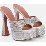 42 - Sølv Højhælede sko Amina Muaddi Silver Heeled Sandals Silver IT