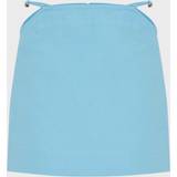 Ganni M Nederdele Ganni Cotton Suiting Mini Skirt Kvinde Korte Nederdele hos Magasin Ethereal Blue