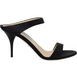 Prada Dame Højhælede sko Prada Black Leather Sandals Stiletto Heels Open Toe Shoes EU36/US5.5