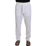 48 - Hvid - S Bukser & Shorts Dolce & Gabbana White Polyester Crown Logo Jogger Pants IT48