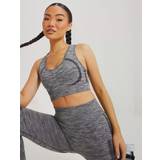 Sports-BH'er - Træningstøj ICANIWILL Rush Seamless Sports Bra Grey Melange