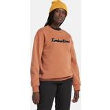 Timberland Dame Sweatere Timberland Logo Crewneck Sweatshirt For Women In Terracotta Brown
