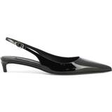 5,5 - Lak Højhælede sko Dolce & Gabbana Lollo patent leather slingback pumps black