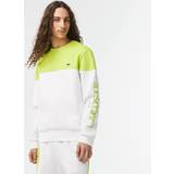 Lacoste Gul Overdele Lacoste Men’s Classic Colourblock Branded Sweatshirt Yellow White