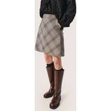 Dame - Ternede Nederdele Soaked in Luxury Slstorie Yara Skirt Nederdele 30406987 Hot Fudge Checks XXLARGE