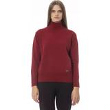 48 - Rød - Uld Overdele Baldinini Trend Red Wool Sweater IT48