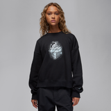 48 - Bomuld - Dame - Sweatshirts Sweatere Jordan Brooklyn Fleece-sweatshirt med grafik og rund hals til kvinder sort EU 32-34