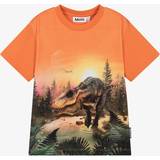 Molo Stribede Overdele Molo GOTS Riley T-shirt Dino Lake Orange