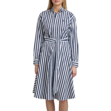Polo Ralph Lauren Dame Kjoler Polo Ralph Lauren Belted Striped Cotton Shirtdress