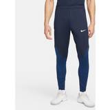 Nike Blå Bukser Nike Træningsbukser Dri-FIT Navy/Blå/Hvid