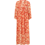 Ballonærmer - Chiffon Tøj Part Two Maxi kjole PoloniaPW Dress Rød
