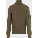 48 - Grøn - Polyamid Overdele C.P. Company Full Rib Knitted Cotton Rollneck Brown