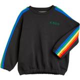 Mini Rodini Knapper Børnetøj Mini Rodini Sweatshirt Rainbow Stripe Sort 80/86 Sweatshirt