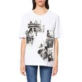 Love Moschino Overdele Love Moschino White Cotton Tops & T-Shirt IT40