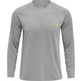 Firkantet - Grå - Mesh Tøj Hummel Training Long Sleeve T-shirt Grey Man