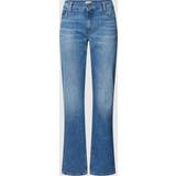 Mustang Dame Jeans Mustang Straight Jeans Crosby Relaxed Straight in Mittelblau