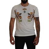 Herre - Silke Overdele Dolce & Gabbana White Printed Short Sleeves Men T-shirt IT44