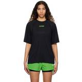 Ganni Polyester T-shirts & Toppe Ganni Black Active Mesh T-Shirt Black 099