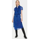 Ballonærmer - Blå - Chiffon Tøj Saint Tropez Lilja Floral Dress, Blue/Multi