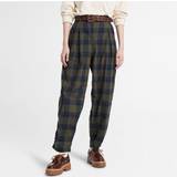 Timberland Bukser Timberland Plaid Trousers For Women In Green Green