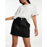 Levi's Dame Nederdele Levi's Icon Coated Denim Mini Skirt Black, Black, 26, Women Black