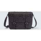 Gucci Sort Tasker Gucci Jumbo GG Medium leather messenger bag black One size fits all