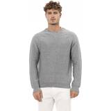 50 - Lang Sweatere Alpha Studio Gray Cotton Sweater IT50