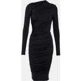 Jersey - Off-Shoulder Kjoler Balenciaga One-shoulder Twisted-jersey Mini Dress Womens Black
