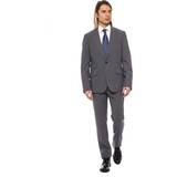50 - XXL Jakkesæt Billionaire Italian Couture Gray Wool Suit IT52