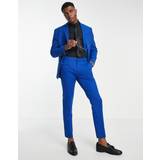 New Look Polyester Bukser New Look skinny suit trouser in bright blueW30 L32