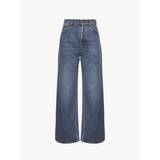 Chloé Blå Bukser & Shorts Chloé "Stromboli" wide cropped jeans Blue 87% Cotton, 13% Hemp Blue