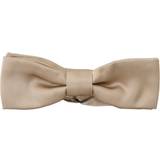 Guld Bælter Dolce & Gabbana Gold Solid 100% Silk Adjustable Neck Papillon Tie