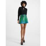 French Connection Dame Nederdele French Connection Emin Embellished Mini Skirt, Green Mineral/Multi
