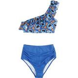 Dame - Polyester Bikinisæt Sesame Street Bikinisæt Cookie universe till Damer blå