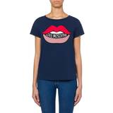 Love Moschino Jersey Overdele Love Moschino Blue Cotton Tops & T-Shirt IT44