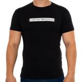 Armani Asymmetriske Tøj Armani Emporio Lounge Logo T Shirt Black