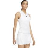 Nike Dame Kjoler Nike Court Slam Tank White, Female, Tøj, nederdele og kjoler, Tennis, Hvid