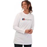 Berghaus Dame T-shirts & Toppe Berghaus Women's Womens Boyfriend Big Classic Logo LS T-Shirt White