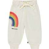 Molo Jersey Børnetøj Molo GOTS Simeon Joggingbukser Rainbow Hvid 74