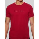 Guess Rød Overdele Guess Embroidered Logo T-Shirt