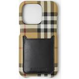 Mobiltilbehør Burberry Check and Leather iPhone 14 Pro Case