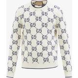 Gucci L Sweatere Gucci GG-intarsia Cotton Sweater Mens Ivory Multi