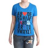 Moschino Hvid Overdele Moschino White Cotton Alphabet Letter Print Tops T-shirt IT44